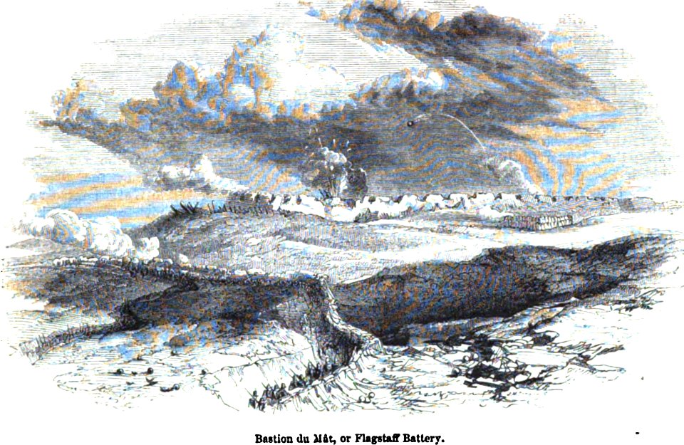 Bastion du Mat, or Plagstaff Battery. George Dodd. Pictorial history of the Russian war 1854-5-6