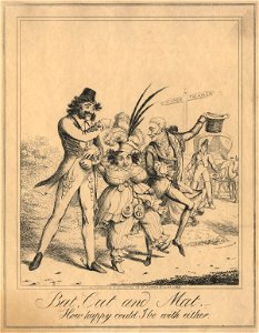 Bat, Cat and Mat (Bartolomeo Pergami; Caroline Amelia Elizabeth of Brunswick; Sir Matthew Wood, 1st Bt) by George Humphrey