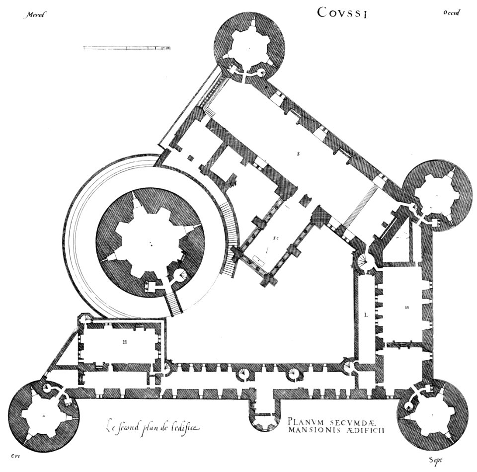 Bastiments v1 (Gregg 1972 p46) - Coucy second plan of the edifice