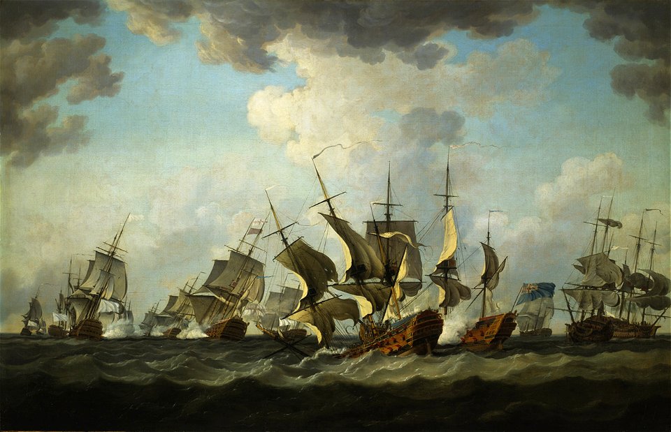 Bataille des Cardinaux en 1759 peinte par Richard Paton
