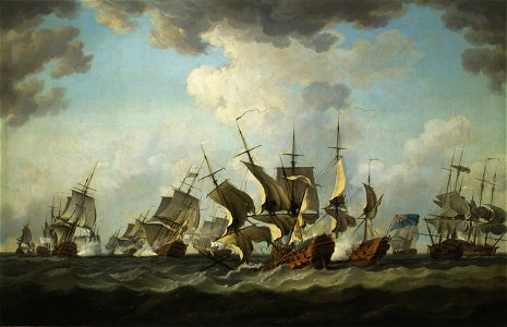 Bataille des Cardinaux en 1759 peinte par Richard Paton