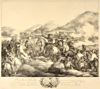 Batalla de Chacabuco. Litografía de Géricault