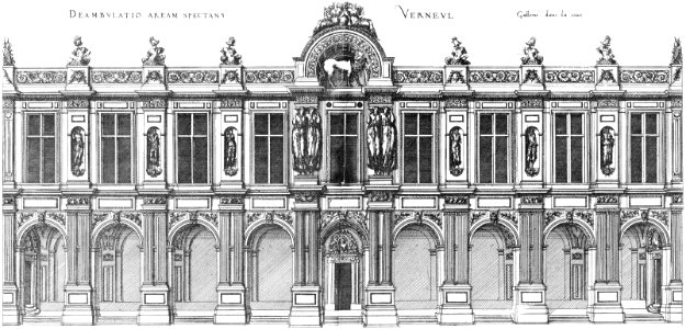 Bastiments v1 (Gregg 1972 p77) - Verneuil elevation court facade corps de logis second design