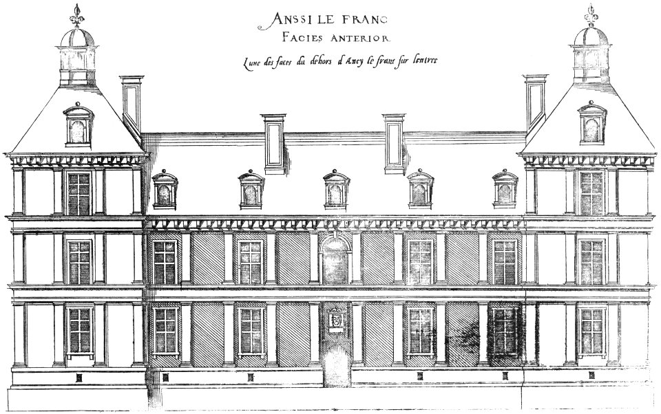 Bastiments v1 (Gregg 1972 p83) - Ancy-le-Franc elevation entrance facade