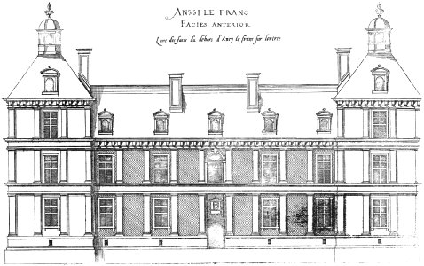 Bastiments v1 (Gregg 1972 p83) - Ancy-le-Franc elevation entrance facade