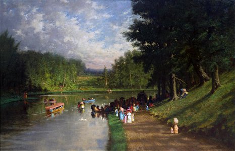 Summer Afternoon along the River, Rhode Island by Frederick Stone Batcheller