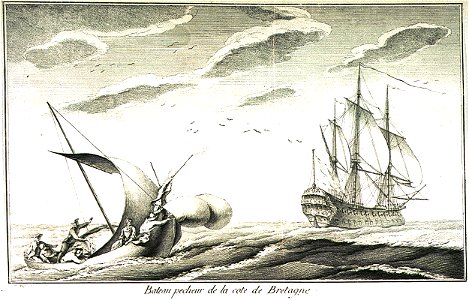 Bateau pécheur de la côte de Bretagne