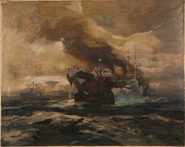 Bateaux camouflés en mer