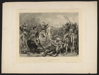 Bataille des pyramides, 21 Juillet 1798 - peint par Gros ; gravé par Frilley. LCCN2014649324