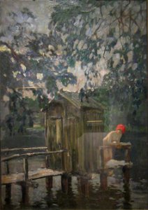Bathing by K.Korovin (1890s, priv. coll.)