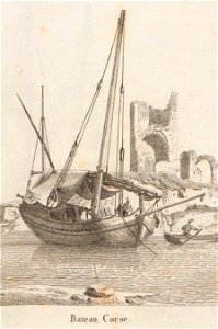 Bateau corse, début du XIXeme siècle