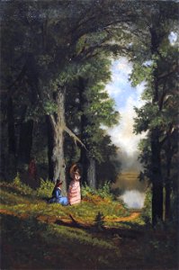 Ladies along a Riverbank by Frederick Stone Batcheller