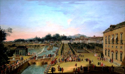 Battaglioli - Fernando VI y Bárbara de Braganza en los jardines de Aranjuez (1756)