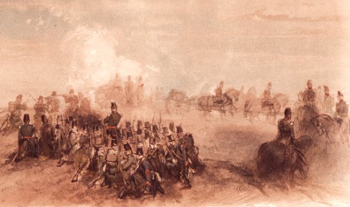 Batterij veldartillerie, tirailleurs en staf. 1860