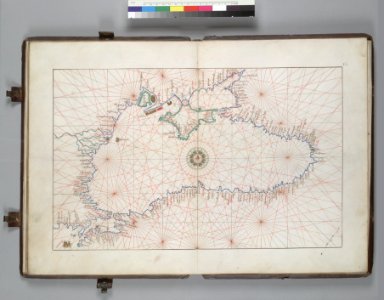 Battista Agnese. Black Sea. HM 27. PORTOLAN ATLAS (Venice 1553)
