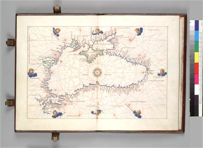 Battista Agnese. Black Sea. HM 26. PORTOLAN ATLAS Italy, ca. 1544