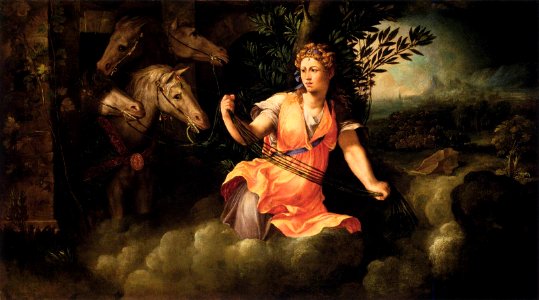 Battista Dossi - Allegory of Dawn - WGA06608. Free illustration for personal and commercial use.