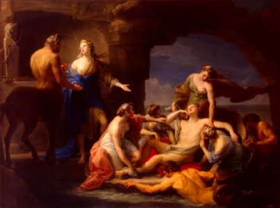 Pompeo Batoni - Teti richiama Achille dal Centauro Chirone (1770)