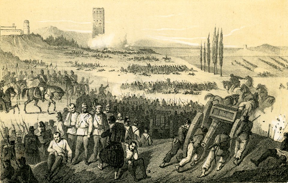Battaglia di Solferino litografia