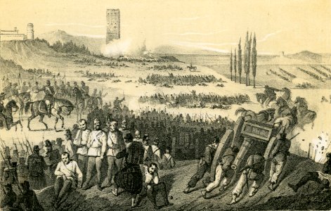 Battaglia di Solferino litografia