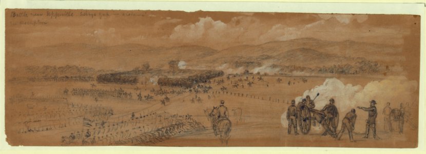 Battle near Upperville. Ashbys Gap in Distance LCCN2004660737