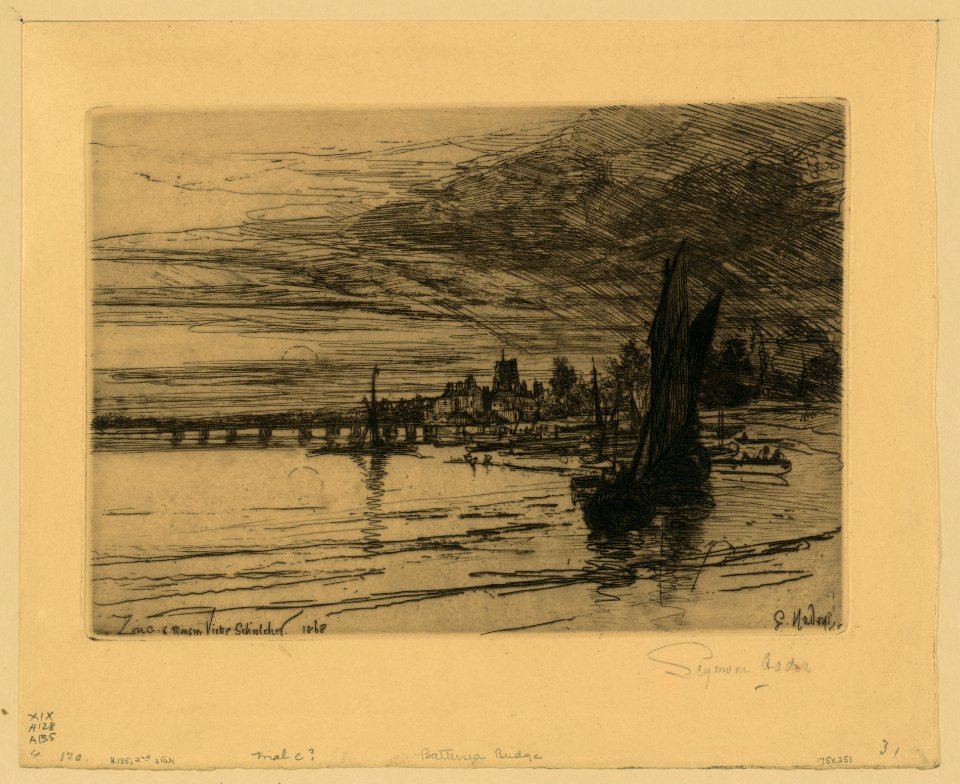 Battersea Bridge) - S. Haden LCCN2004678928