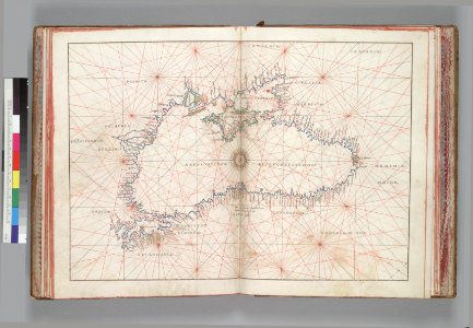 Battista Agnese. Black Sea. HM 10. PORTOLAN ATLAS Italy, ca. 1550