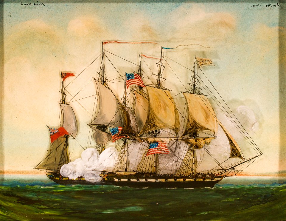 Battle of Boston Harbor, USS Chesapeake and HMS Shannon, by Isiah Whyte