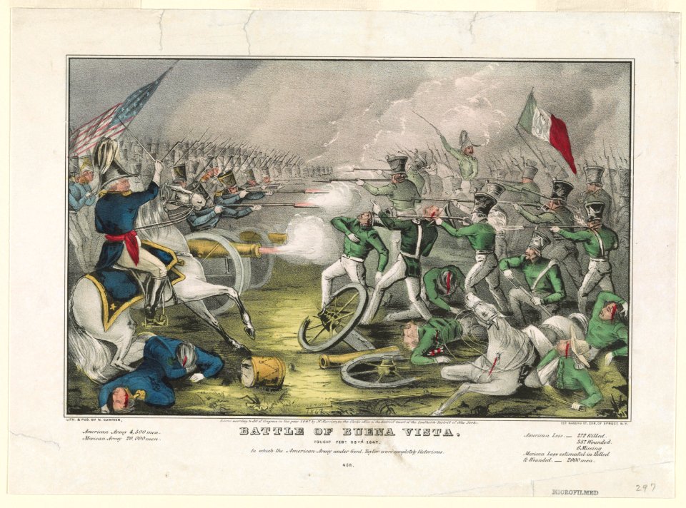 Battle of Buena Vista. Fought Feby. 23rd, 1847. In which the American Army under Gel. Taylor were completely victorious LCCN94505117
