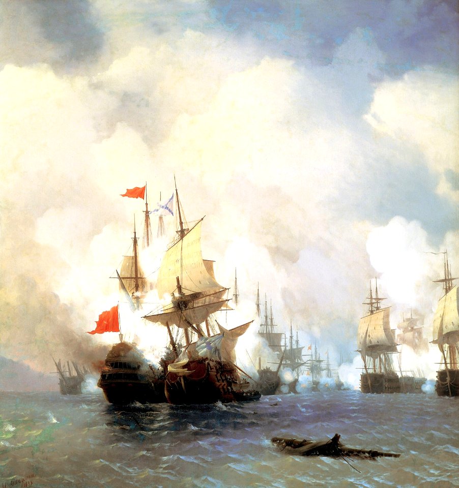 Battle of Chios (1770), by Ivan Aivazovsky (1848)