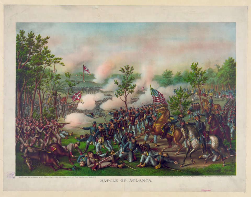 Battle of Atlanta-Death of Gen. James B. McPherson-July 22d 1864-Army of the Tennessee engaged LCCN91482104