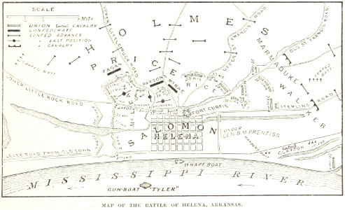 Battle of Helena map