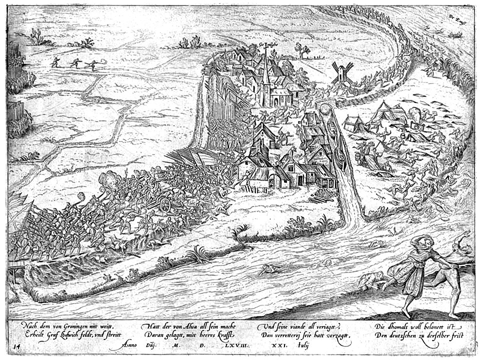 Battle of Jemmingen by Frans Hogenberg retouched