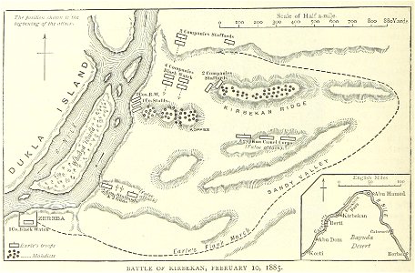 Battle of Kirbekan map. Free illustration for personal and commercial use.