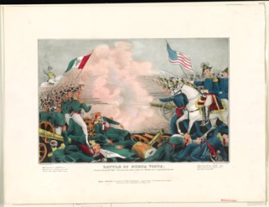 Battle of Buena Vista-Fought February 23d, 1847-The American Army under Genl. Taylor were completely victorious - lith. & pub. by J. Bailie (sic), N. York. LCCN98513713