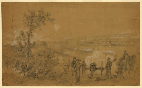 Battle of Malvern hills fou(ght) on Tuesday July 1st in which the federal forces gained a complete victory over the rebel army, led by Genl's Magruder and Jackson LCCN2004660457