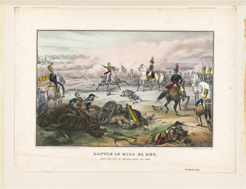 Battle of Mill El Rey-Near the city of Mexico-Sept. 8th 1847 - E.B. & E.C. Kellogg, N.Y. & Hartford, Conn. ; D. Needham, Buffalo. LCCN98516106