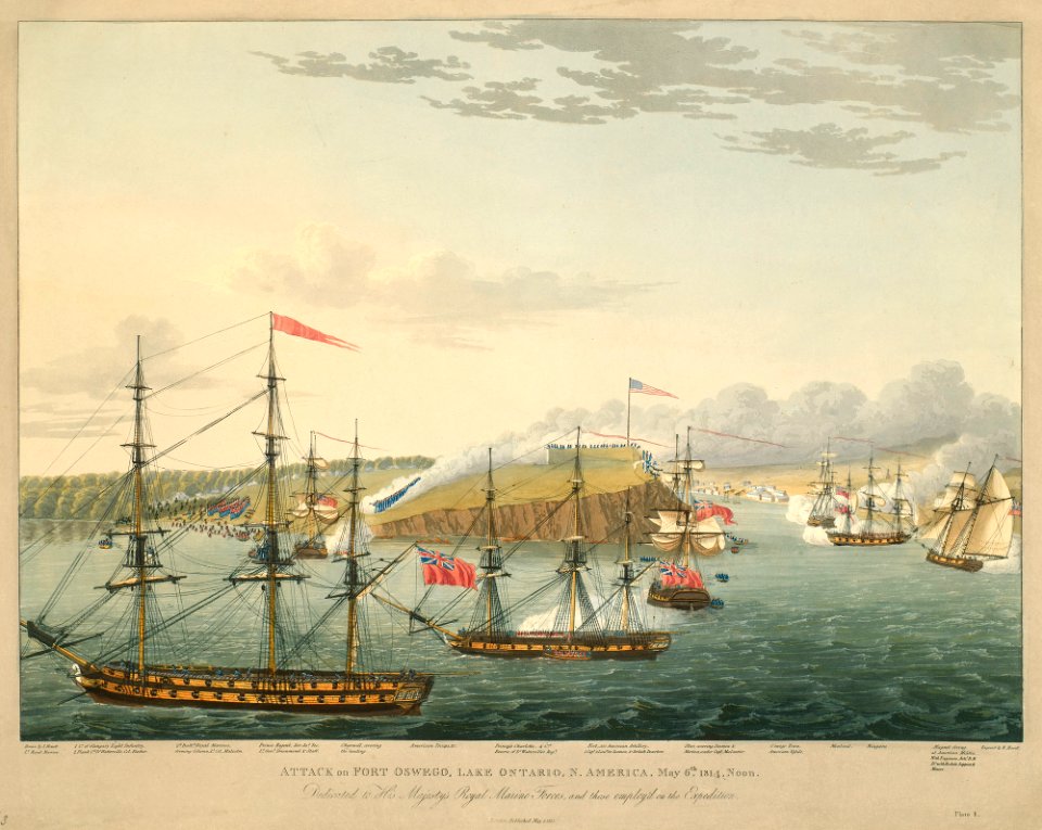 Battle of Fort Oswego, 1814 RCIN 735185.4.a