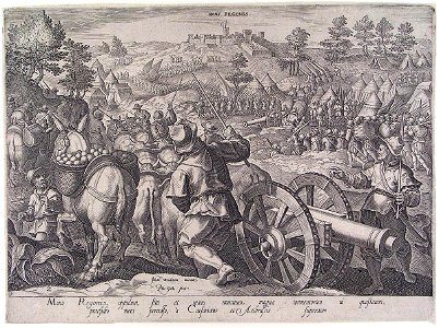Battle of Mons Regonis (Stradanus, Philips Galle)