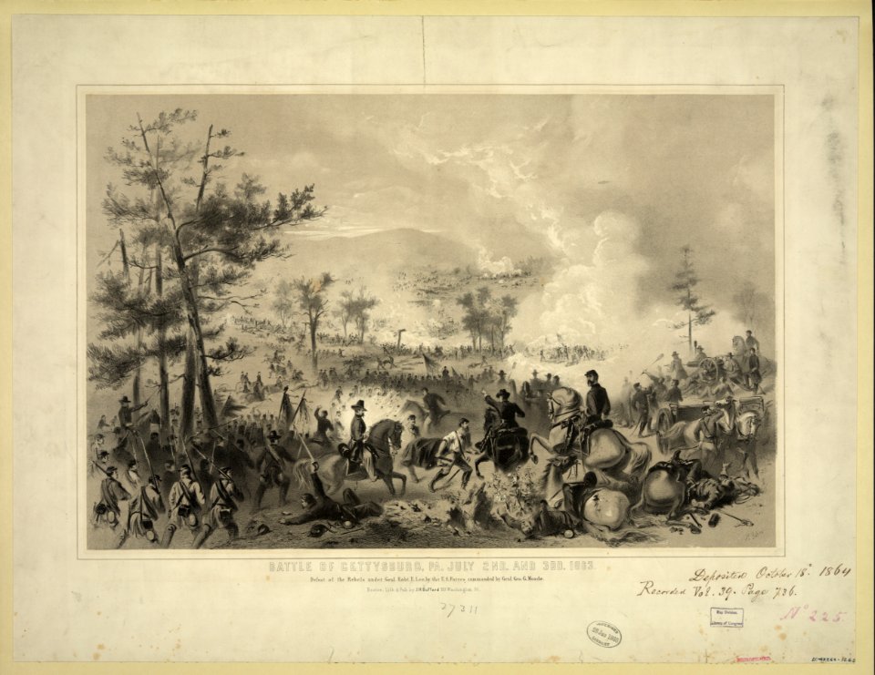 Battle of Gettysburg, Pa. July 2nd. and 3rd. 1863 LCCN2003679954 - Free ...