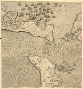 Battle of Saint-Martin-de-Ré, Île d’Oléron, Île de Ré and La Rochelle, 1625 RCIN 722019.a