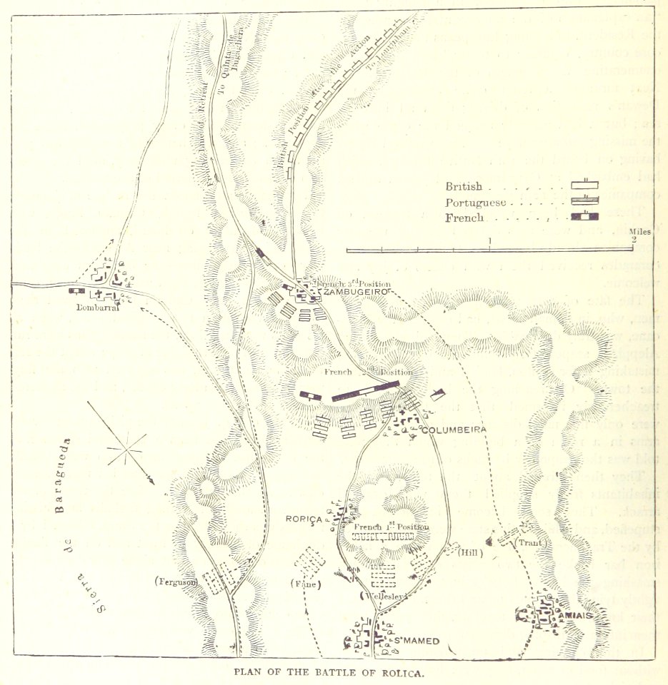 Battle of Roliça map - Free Stock Illustrations | Creazilla