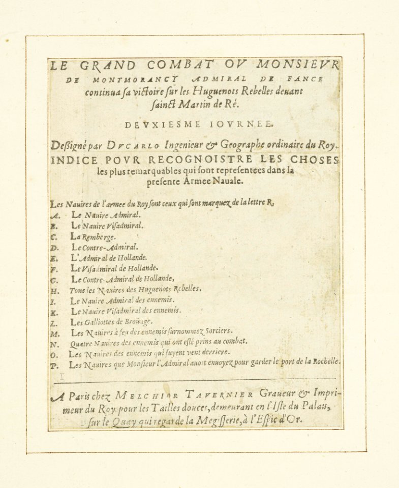 Battle of Saint-Martin-de-Ré, Île de Ré and La Rochelle, 1625 RCIN 722018.b