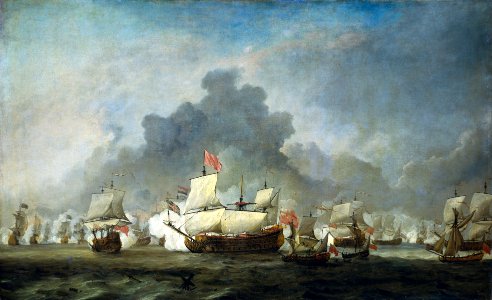 Battle of Solebay june 7 1672 - De Ruyter against the Duke of York (Willem van de Velde II, 1691)
