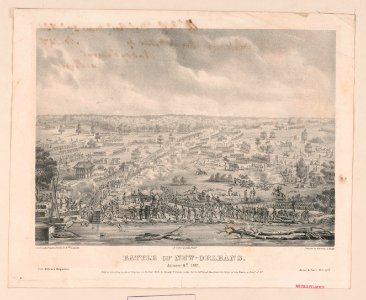 Battle of New Orleans - January 8, 1815 - desd. on the field of battle by Hthe. Laclotte ; drawn on stone by A. Hoffy ; P.S. Duval lith. Phila. LCCN2012645333