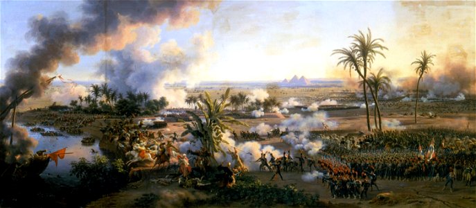 Battle of the Pyramids (by Louis-François Lejeune). Free illustration for personal and commercial use.