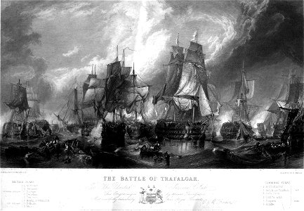 Battle of Trafalgar engraving by William Miller after C Stanfield 200dpi