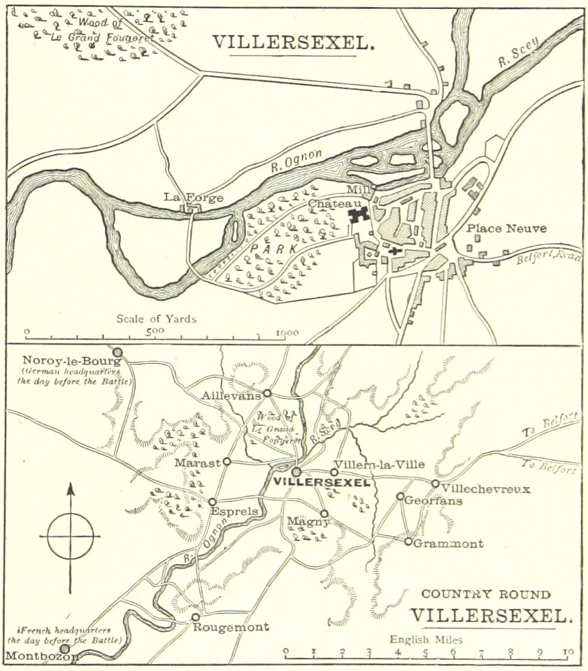 Battle of Villersexel area map