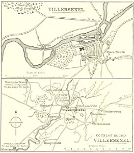 Battle of Villersexel area map. Free illustration for personal and commercial use.