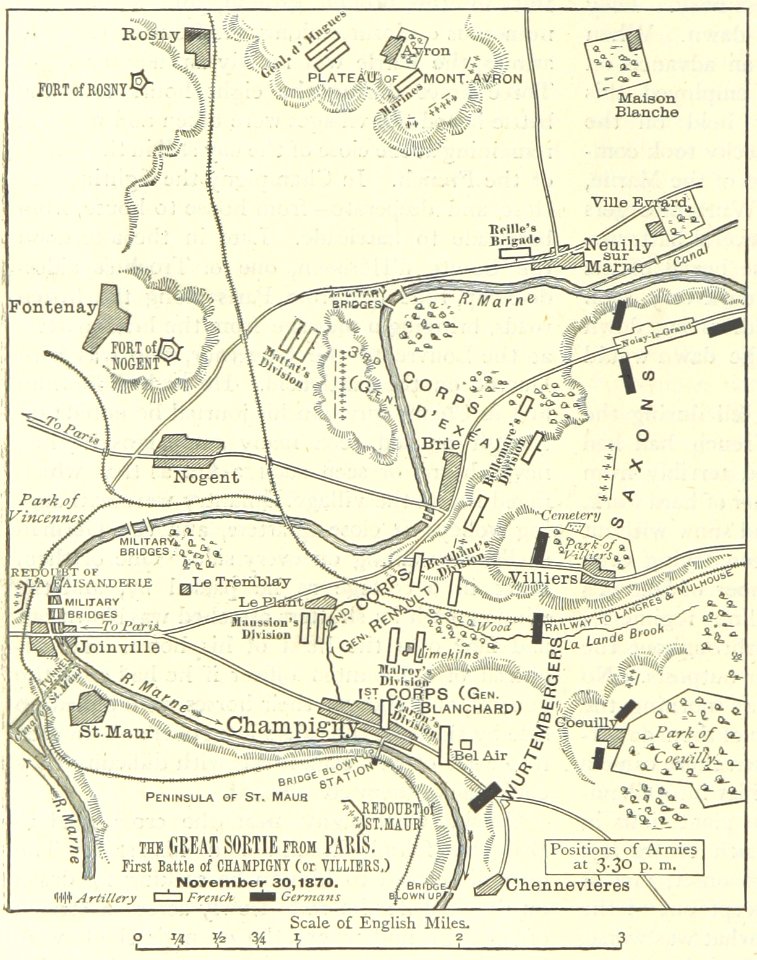 Battle of Villiers map | Creazilla